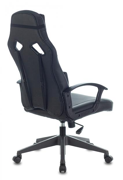 Кресло игровое Бюрократ ZOMBIE DRIVER черный/белый искусственная кожа с подголов. крестовина пластик фото 4