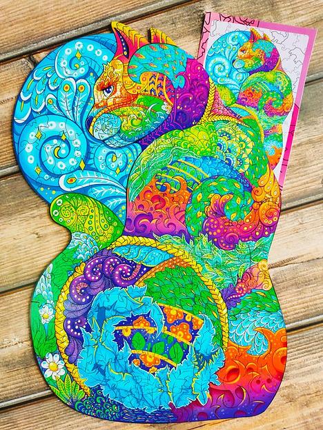 Фигурный пазл «Чарующая кошка» опт фото 1