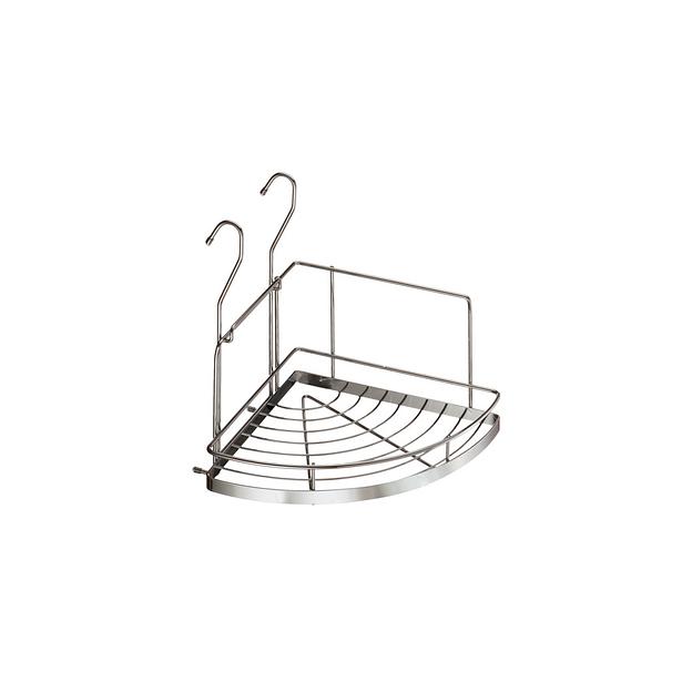 Полка угловая малая (230х230х230мм), хром фото 1