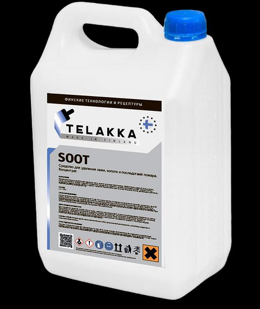 Средство для очистки печной трубы от сажи, копоти, удаление сажи со стен, с кирпича TELAKKA SOOT 5л фото 1