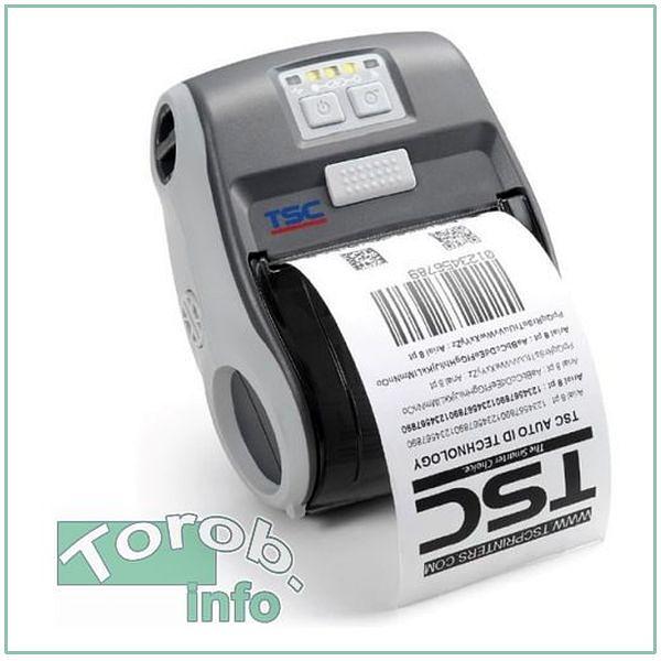 TSC Alpha-2R + MFi Bluetooth мобильный термопринтер этикеток. печать 203 dpi, скорость печати 102 мм/с, ширина печати до 57 мм фото 1
