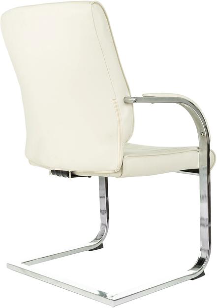 Кресло Бюрократ T-8010-LOW-V слоновая кость эко.кожа полозья фото 4