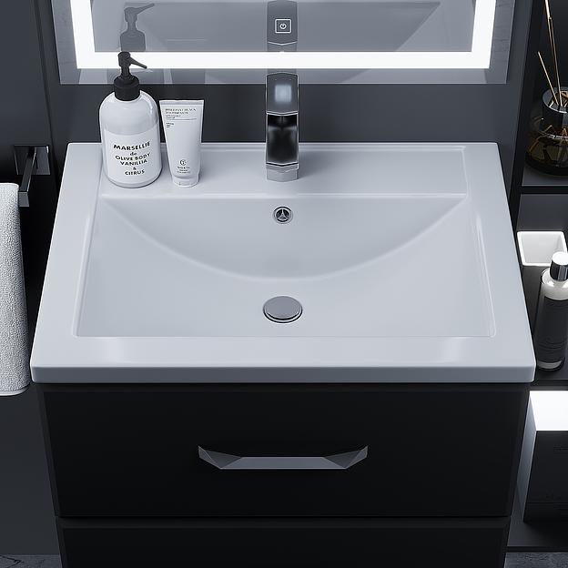 Раковина для ванной комнаты Uperwood Foster 60 см, прямоугольная фото 5