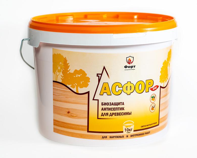Огнезащитный антисептический состав для древесины АСФОР ЭКСТРА 10 кг опт фото 1