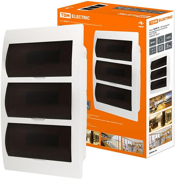 Бокс ЩРВ-П-36 модулей встраиваемый пластик IP41 TDM фото 1