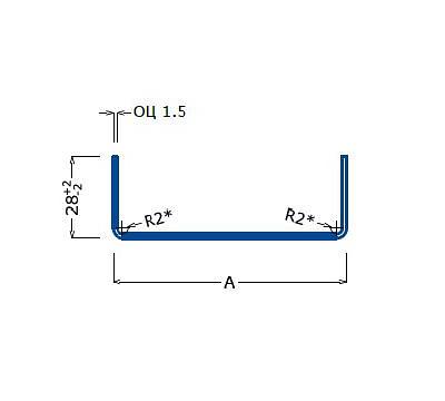 ФЭС-1 подставочный профиль, доборный элемент, опт фото 1