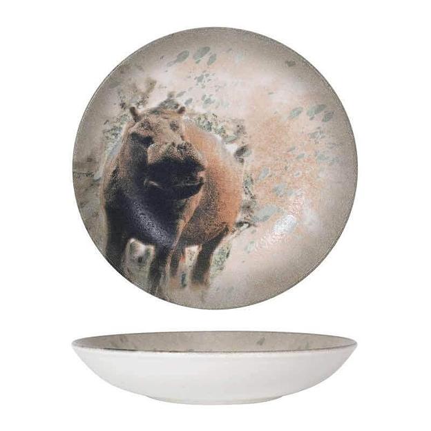 Тарелка d=230 мм. глубокая 1000 мл. h=45 мм. Саванна, форма Банкет /1/12/ фото 1