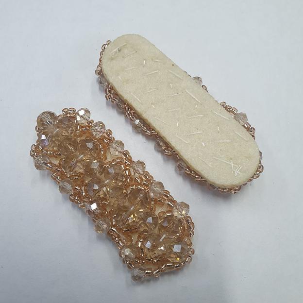 Аппликация пришивная «Эклер» бежевая фото 2