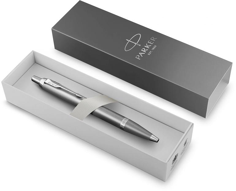 Ручка шариков. Parker IM Writing Rituals K331 (2203898) серый/хром син. черн. подар.кор. фото 2