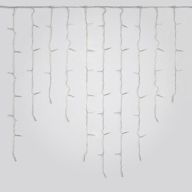 Бахрома светодиодная с эффектом мерцания 2м Соединяемая 100 светодиодов Синий свет Провод прозрачный ULD-B2007-100/TTK BLUE IP44 фото 1