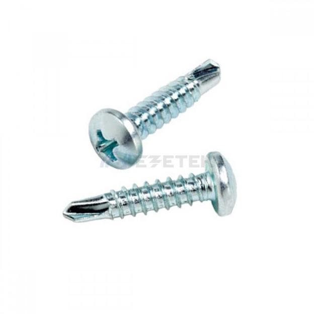 Саморез 6.3 х 32 полусф.гол.сверл. DIN 7504N оц. (пакет 20 шт) фото 1