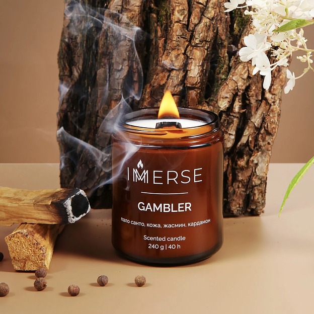 Ароматическая свеча Immerse «Gambler» 240 мл ОПТ фото 1