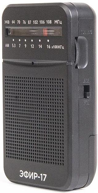 Радиоприемник портативный Сигнал Эфир-17 черный фото 4