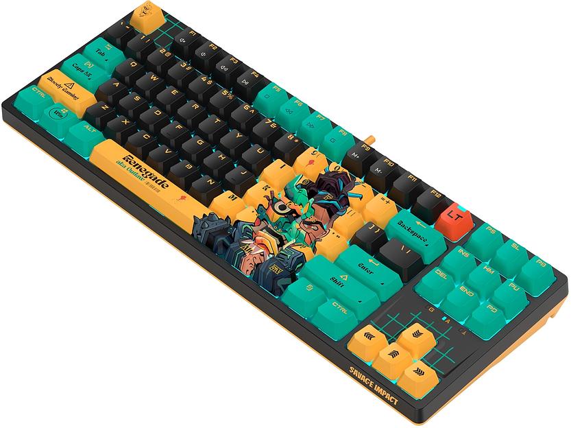 Клавиатура A4Tech Bloody AT87 Renegade механическая черный/зеленый USB for gamer LED (AT87) фото 5