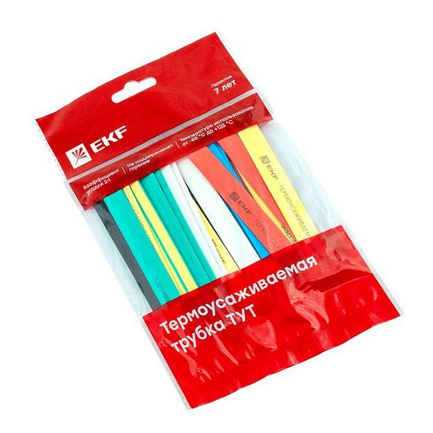 Трубка термоусаживаемая ТУТ нг 16/8 (7 цветов по 3шт) 100мм PROxima фото 1