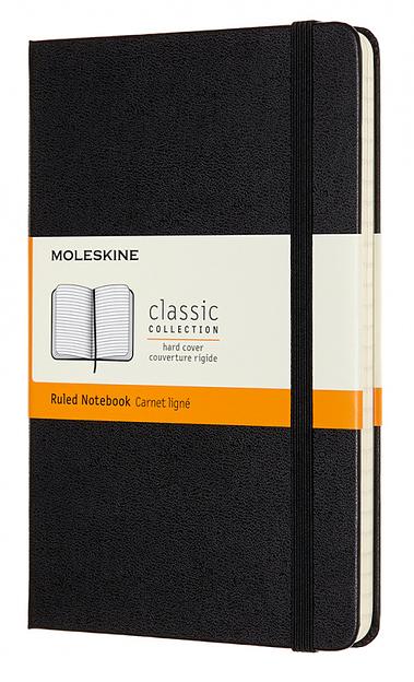 Блокнот Moleskine CLASSIC QP050 Medium 115x180мм 208стр. линейка твердая обложка черный фото 1
