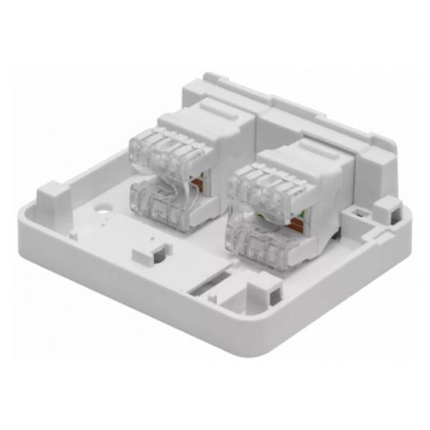Корпус настенной розетки SNR под модули KeyStone, 2 порта фото 2