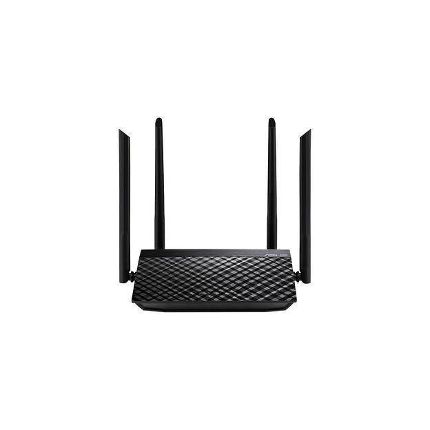 Wi-Fi роутер ASUS RT-AC1200 V2, Wi-Fi 5, AC1200, 2.4/5ГГц, 4 LAN, черный фото 1