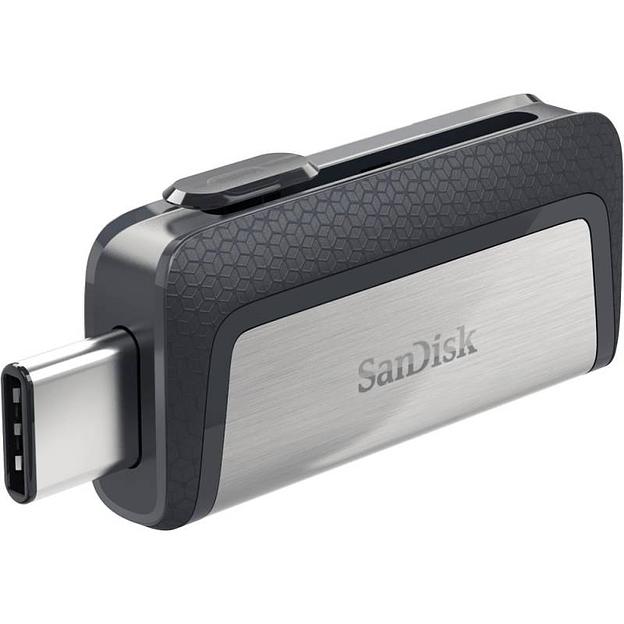 Флеш Диск Sandisk 128Gb Ultra Dual SDDDC2-128G-G46 USB3.0 серый/узор фото 2