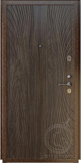 Дверь входная «Вена» крокодил коричневый/дуб мокко фото 2