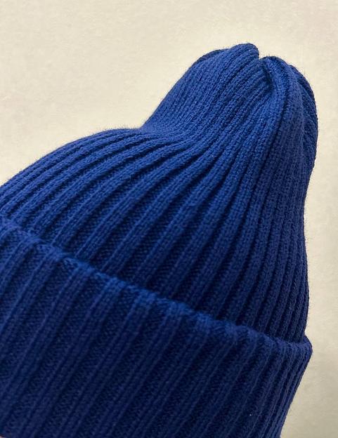 Шапка тыковка синяя ОПТ фото 3