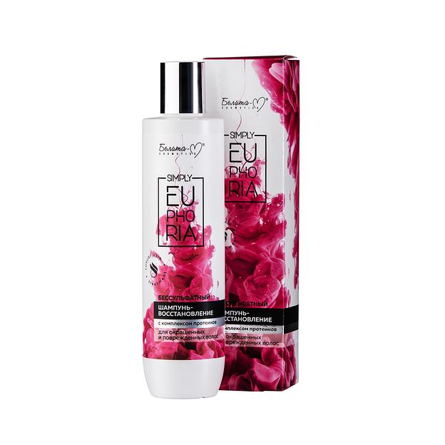 Белита-м бессульфатный шампунь -восстановление с комплексом протеинов для окрашенных и поврежденных волос фото 1