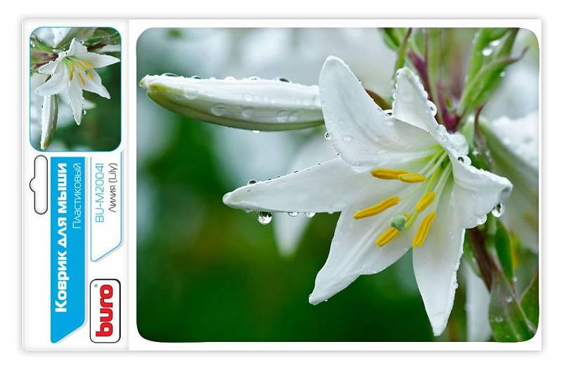 Коврик для мыши Buro BU-M20041 рисунок/лилия 230x180x2мм фото 1