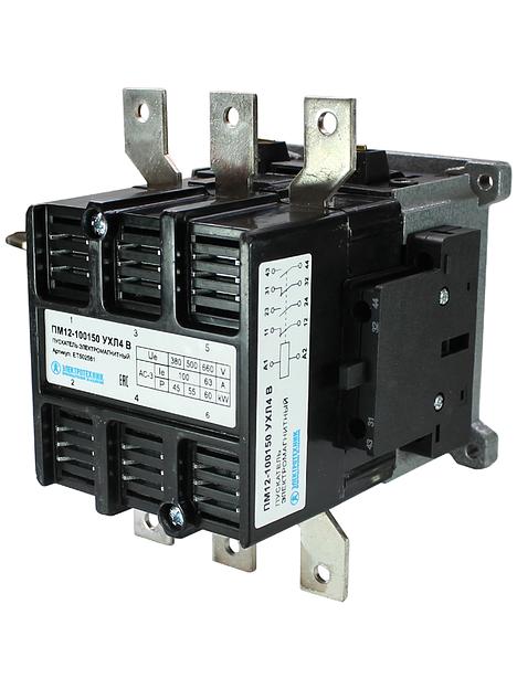 Пускатель магнитный ПМ 12-100150 УХЛ4 В 220В/50Гц 2з+2р 100А Электротехник ET502581 фото 1
