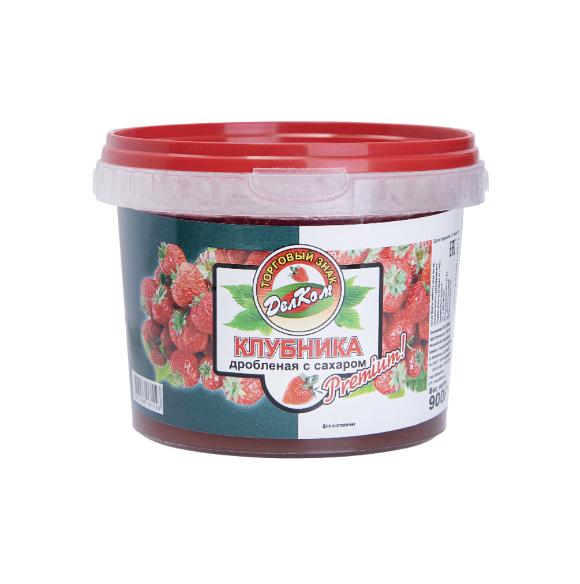 Клубника дробленая с сахаром, опт фото 1