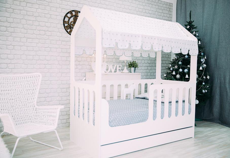 Кровать-домик с ящиком ЛДСП ОПТ фото 1