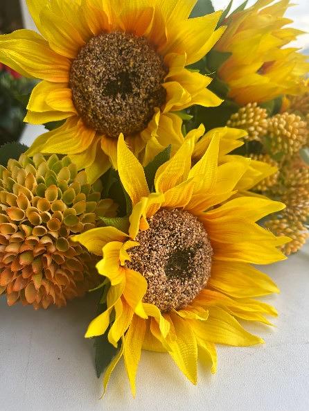 Искусственные цветы ПластЦвет «Южный подсолнух» 40 см ОПТ фото 1