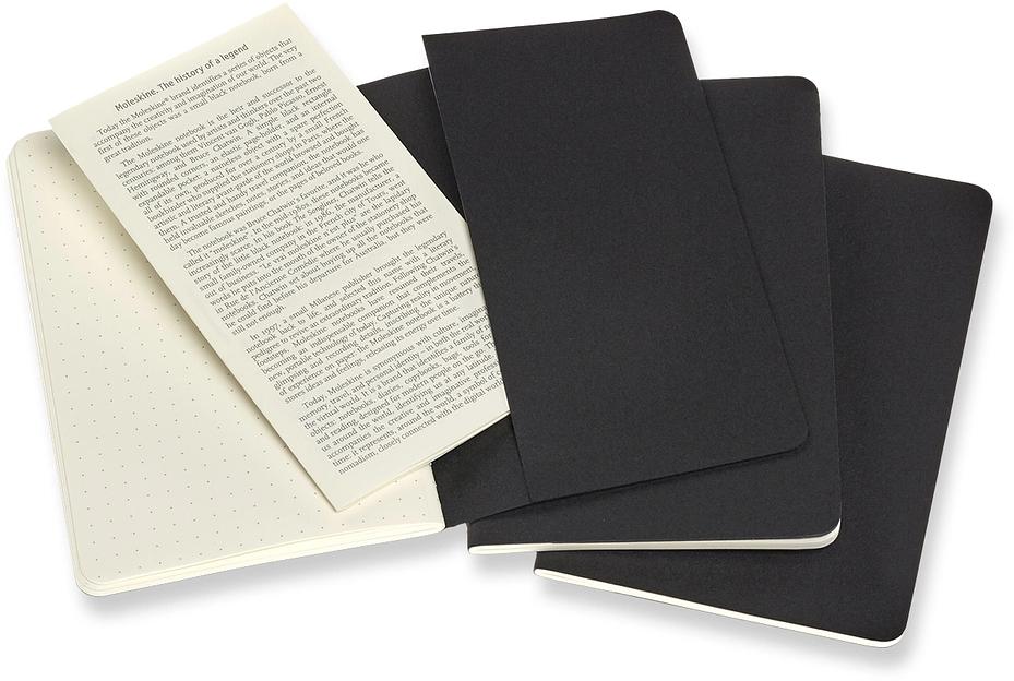 Блокнот Moleskine CAHIER JOURNAL QP314 Pocket 90x140мм обложка картон 64стр. пунктир черный (3шт) фото 10