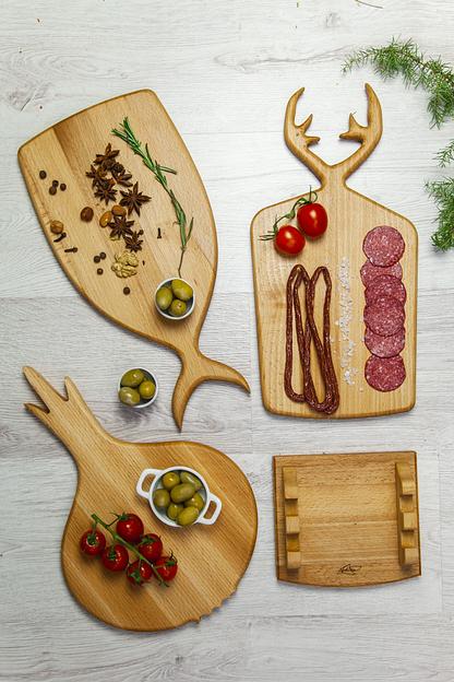 Набор разделочных досок на подставке фото 3