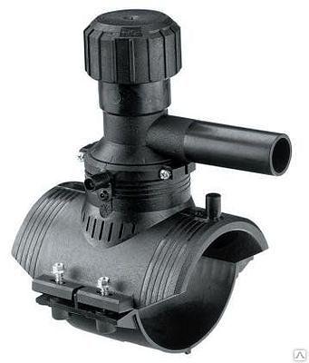 Седловой отвод с фрезой электросварной TRANS-QUADRO ПЭ100 SDR11 фото 1