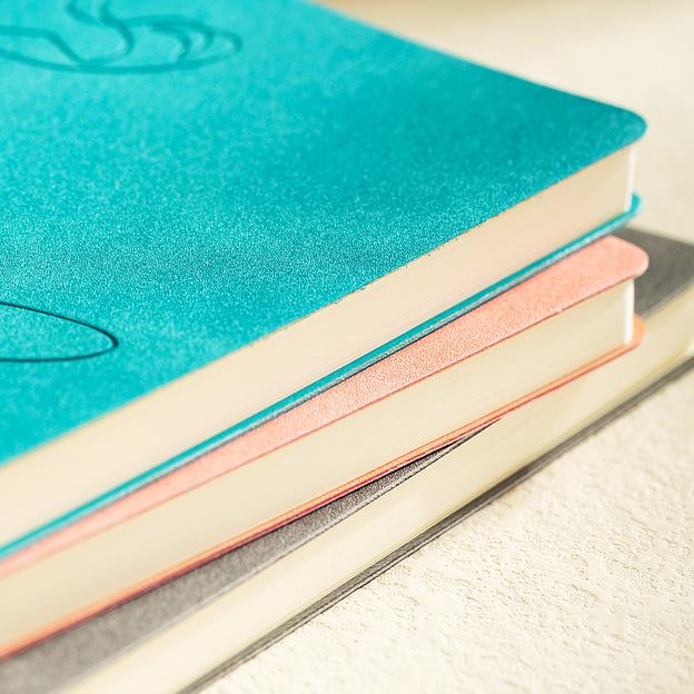 Блокнот Deli EN126LGREEN A5 210х143мм искусст. кожа 96л линейка мягкая обложка бирюзовый фото 4