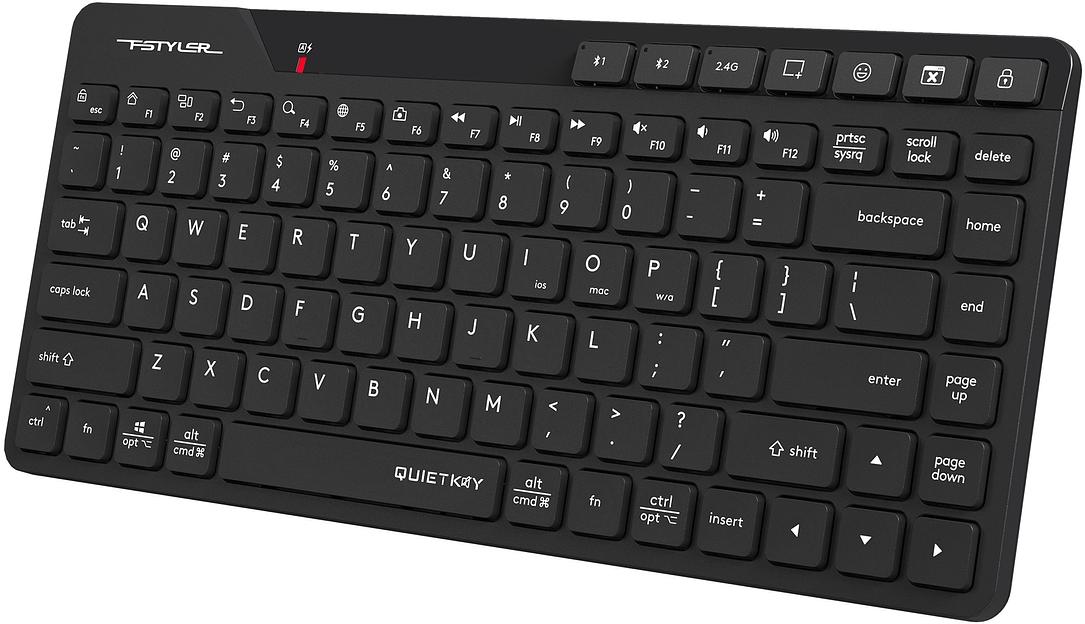 Клавиатура A4Tech Fstyler FBK26C AS черный USB беспроводная BT/Radio slim Multimedia (FBK26C AS) фото 3