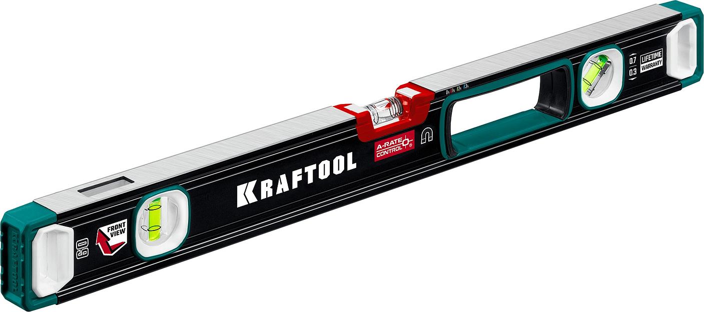 KRAFTOOL A-RATE CONTROL, 600 мм, точность 0.3 мм/м, с зеркальным глазком, сверхпрочный магнитный уровень (34988-60) фото 1