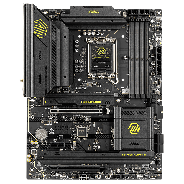 Материнская плата MSI MAG B860 TOMAHAWK WIFI B860, LGA1851, 4*DDR5, 2*PCIEx16, 1*PCIEx1, 3*M.2, 3*TypeC, 4*USB3.2Gen2, 2*USB3.2Gen1, 8*USB2.0, 4*SATA3.0, 5G, Type-C DP, DP, HDMI, ATX, RTL фото 2