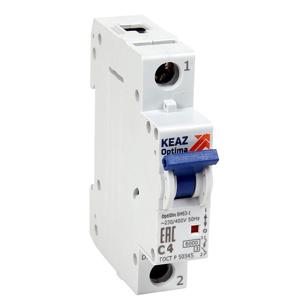 Выключатель автоматический однополюсный 1А B 6кА AC OptiDin BM63-1B1-УХЛ3 фото 1
