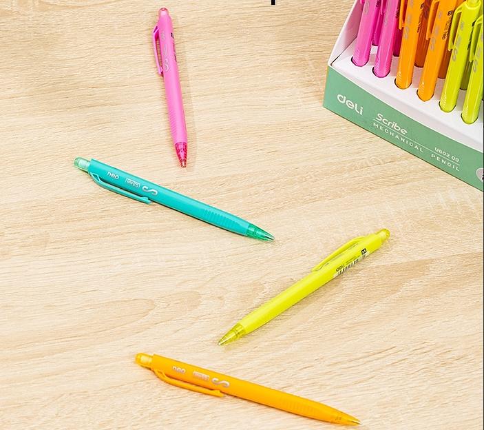 Набор карандашей мех. Deli EU60200-P Scribe 0.5мм трехгран. пластик ассорти дисплей (36шт) ластик фото 4