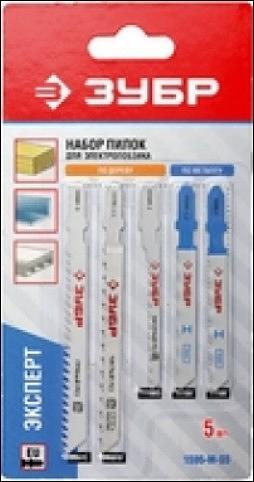 Набор ЗУБР: Полотна по дереву для эл/лобз, EU-хвостовик, 5шт (1595-S5) фото 1