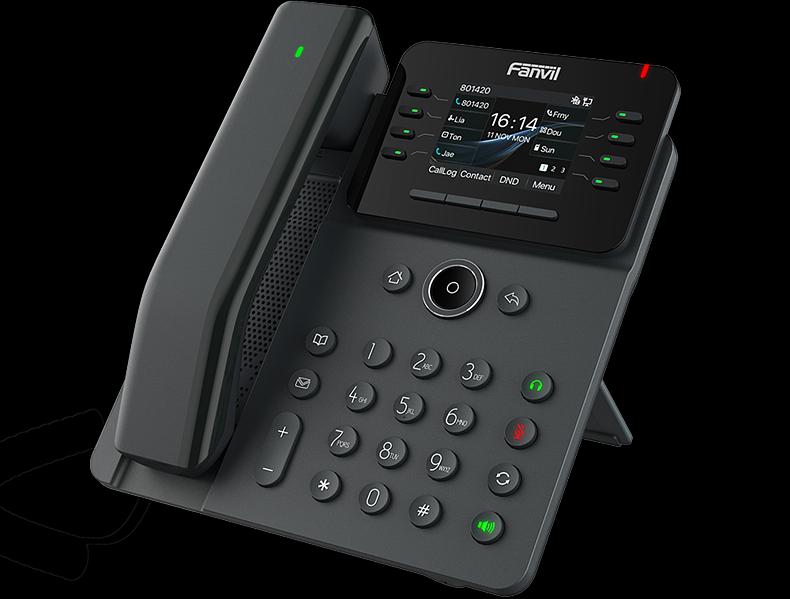 IP-телефон Fanvil V62 Pro Enterprise Phone with Wireless Handset 6-Party Local Conference HD voice 8 SIP lines 8 Line key 2.8 Inch color screen Opus+IPV6 21 DSS keys PSU фото 3