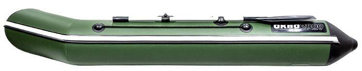 Лодка Аква 2600, 2600*1300*360 мм., цвет: зеленый-черный фото 7