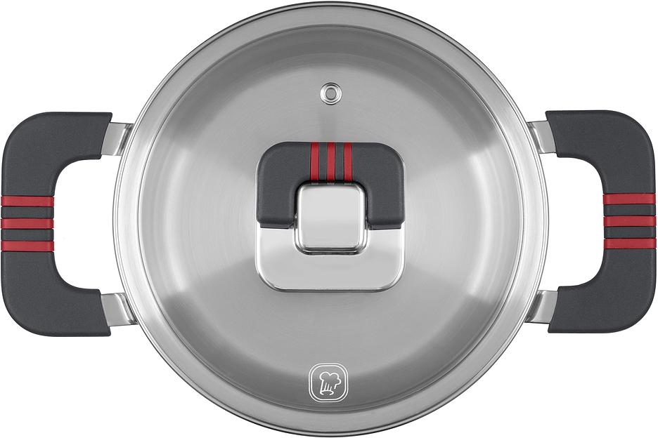 Кастрюля Rondell Stripes RDS-1636 1.2л. d=16см (с крышкой) стальной фото 4