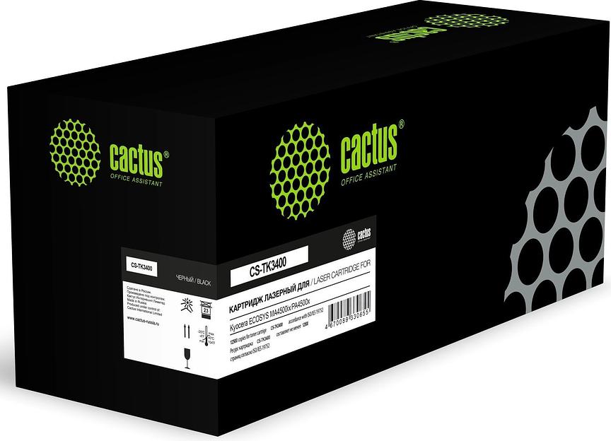 Картридж лазерный Cactus CS-TK3400 TK-3400 черный (12500стр.) для Kyocera ECOSYS MA4500ix/PA4500x фото 1