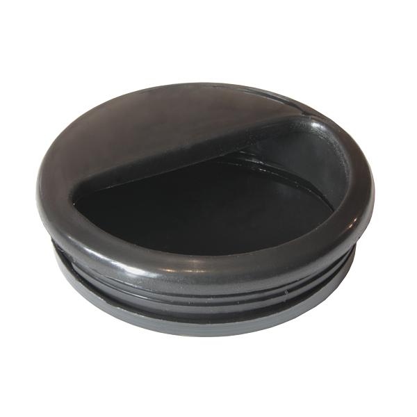 Ручка - "раковина" (врезная) D-50мм, черн.  фото 1