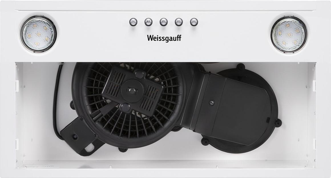 Вытяжка встраиваемая Weissgauff Alpha 45 PB WH белый управление: кнопочное (1 мотор) фото 2