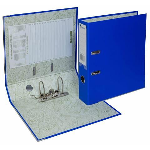 Папка-регистратор, А4, 70 мм, ПВХ/бумага, синий, Forpus Eco фото 1