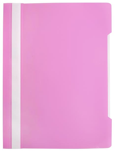 Папка-скоросшиватель Бюрократ Pastel -PSLPAST/PINK A4 прозрач.верх.лист пластик розовый 0.14/0.18 фото 2