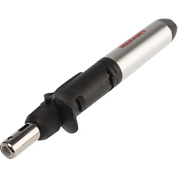 Rexant (12-0501) Паяльник-горелка с пьезоподжигом, газовый, 17мл, 2 насадки, блистер фото 1